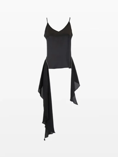 Top negru cu bretele